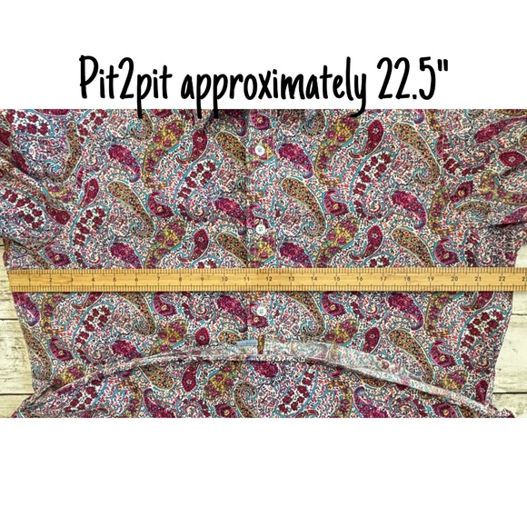 Cremieux Premium Denim Men’s Paisley Print Button Down Shirt (Size M) - Picture 9 of 10